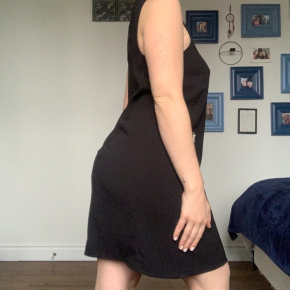 Black Sleeveless Dress w/ Zippers - Picture 2 of 4